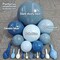 Dusty Blue Balloon Arch Kit - Double Stuffed Dark Light Baby Blue Pastel Latex Balloon Garland for Baby Shower Birthday Wedding Graduation Party Decoration